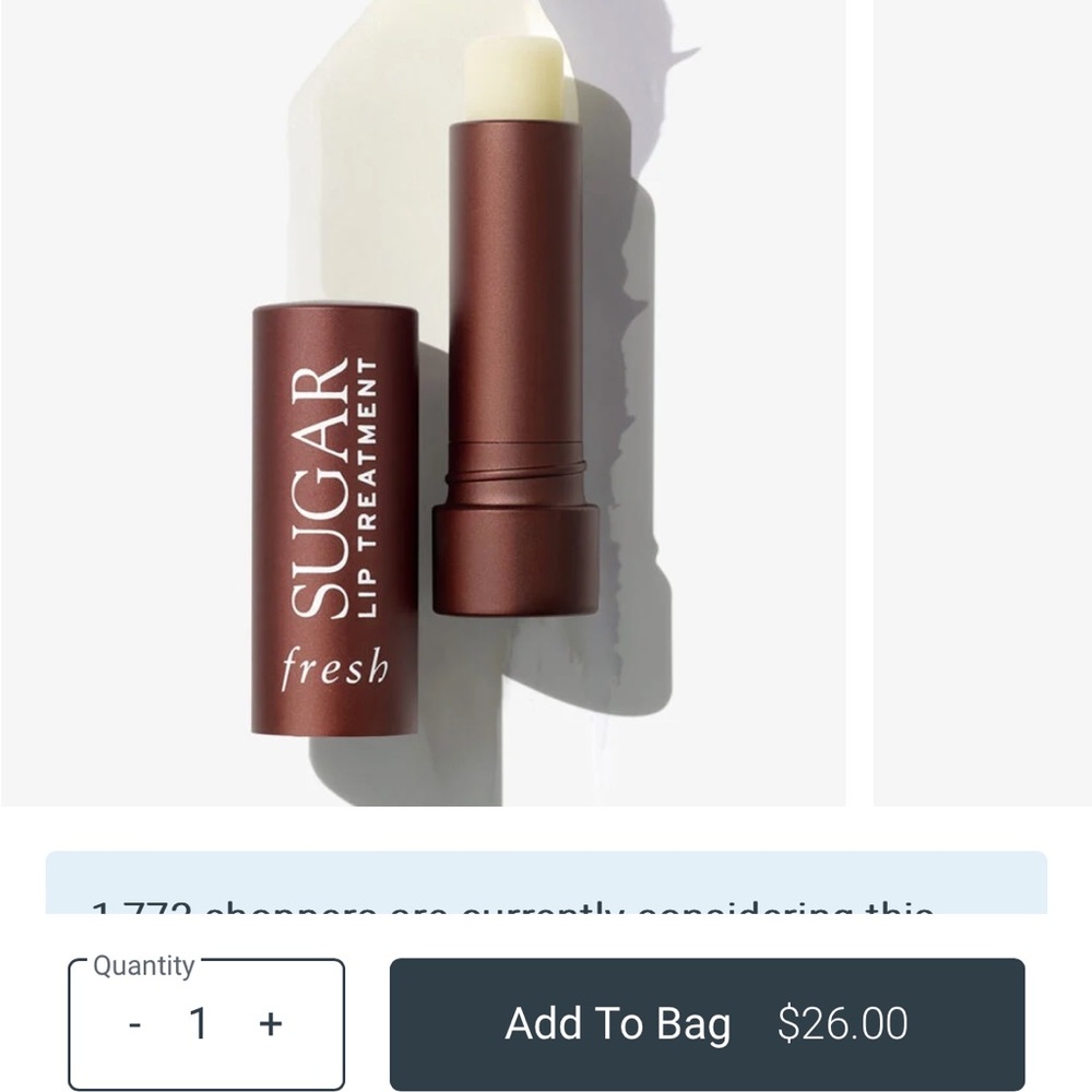 Fresh original lip balm, new and unopened